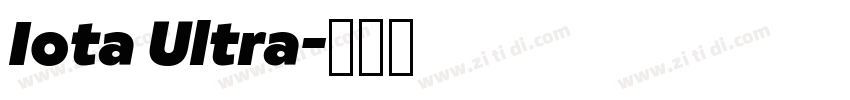 Iota Ultra字体转换